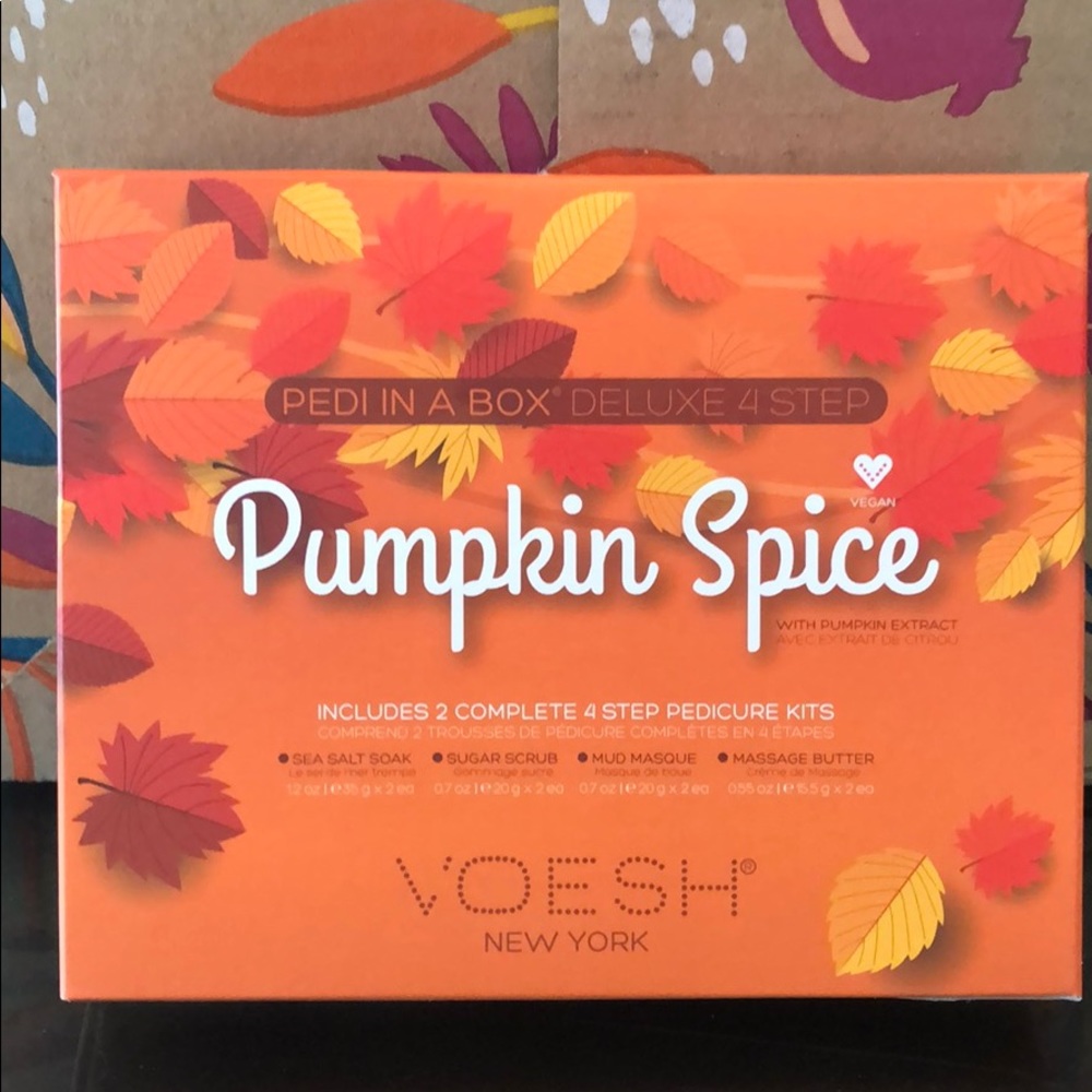 Pedicure in a box. Pumpkin spice